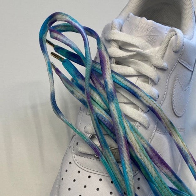 "Trippy Caterpillar" Denim Laces